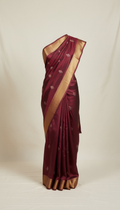 Deep Wine Silk Saree
