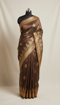 Espresso brown fusion silk-cotton set