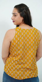 Bright Yellow Cotton Top – Trendy & Casual Daily Wear