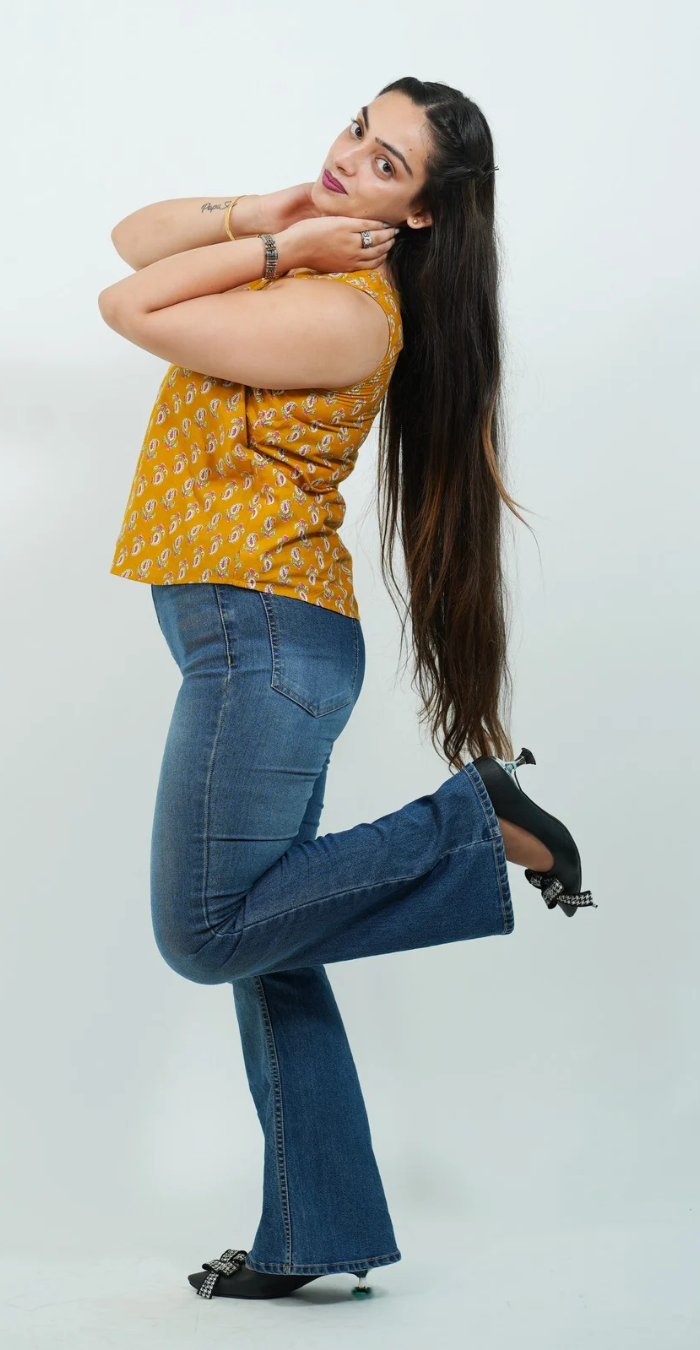Bright Yellow Cotton Top – Trendy & Casual Daily Wear