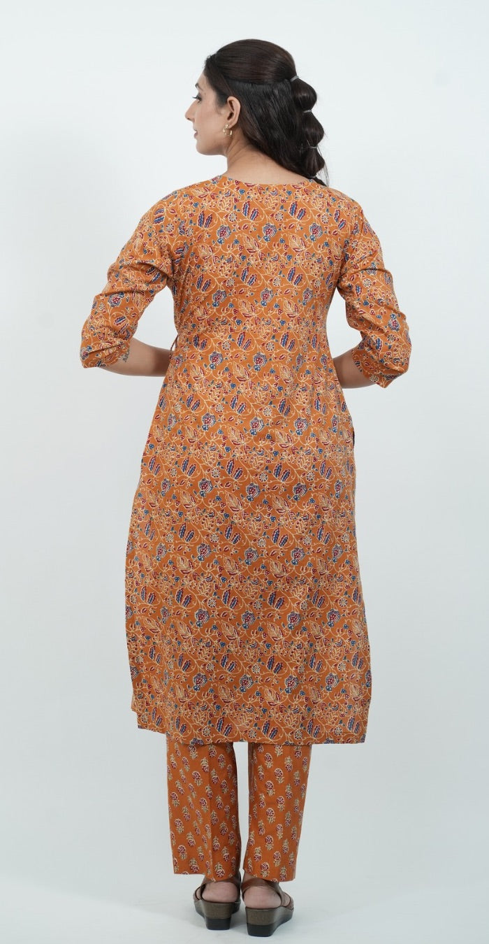 Elegant Angrakha Style Kurti Set – Traditional & Stylish Wear (Top & Bottom)