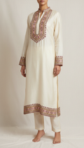 Ivory Silk Kurta Set