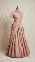 Blush rose silk lehenga set